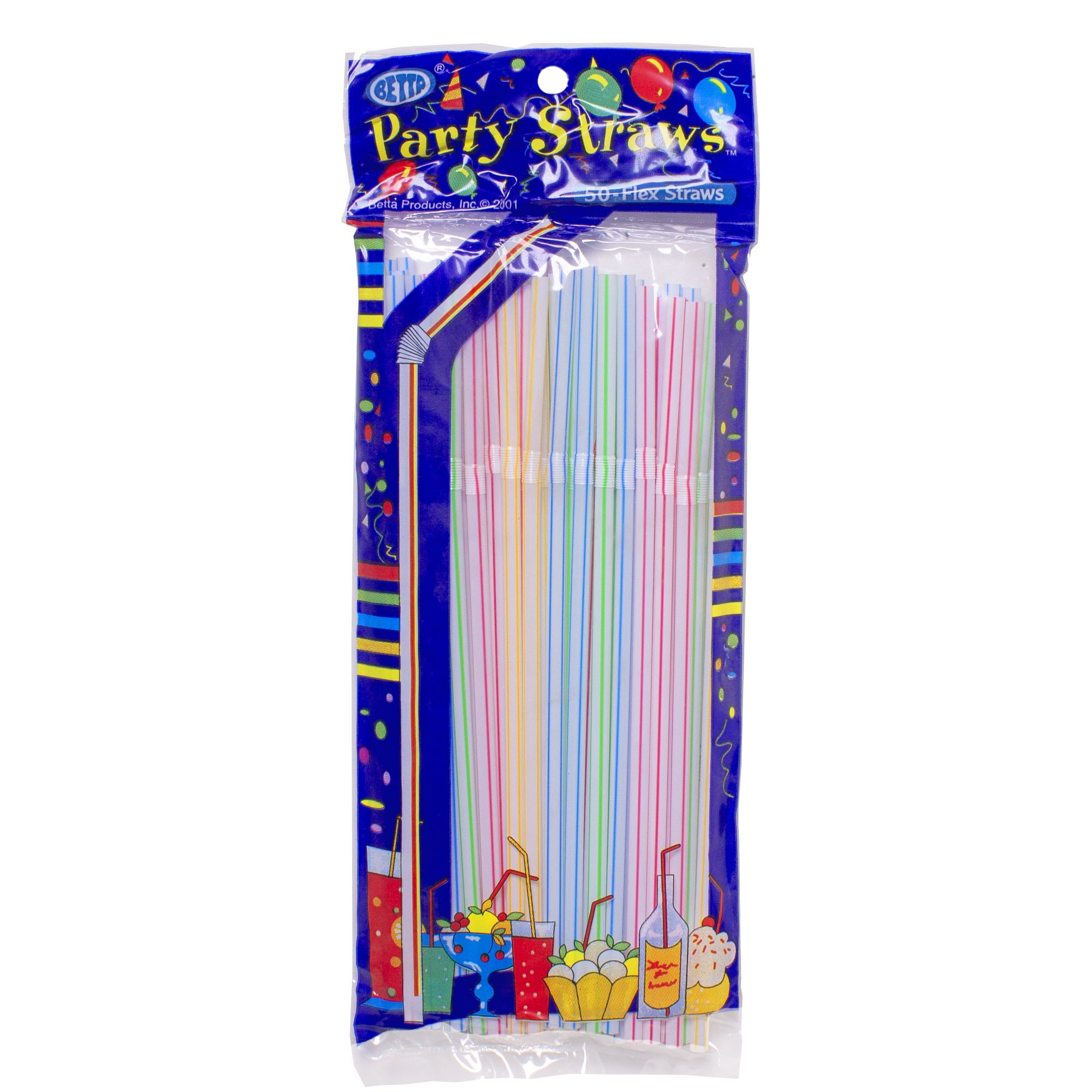 Striped Flex Straws